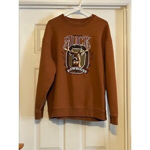 BIG BUCK Brewhouse ~ Men's Crewneck Sweatshirt, Size Large, Brown Croft & Borrow